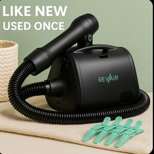 RevAir Black Hair Dryer with Mint Clips